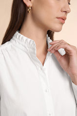 Womens White Oversized Button Down Shirts| CicyBell