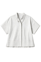 Womens White Cropped Short Sleeve Shirts| CicyBell