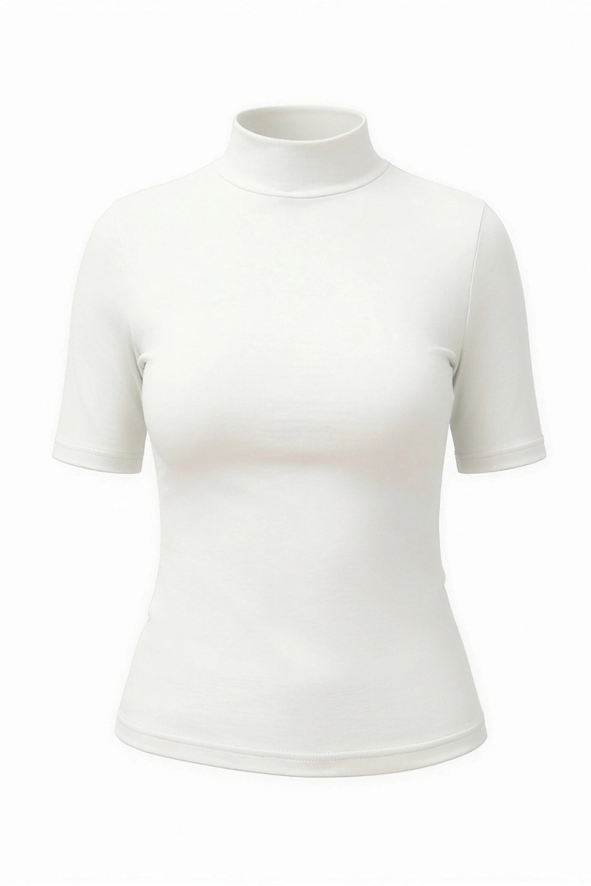 Womens White Mock Turtleneck Tops | CicyBell