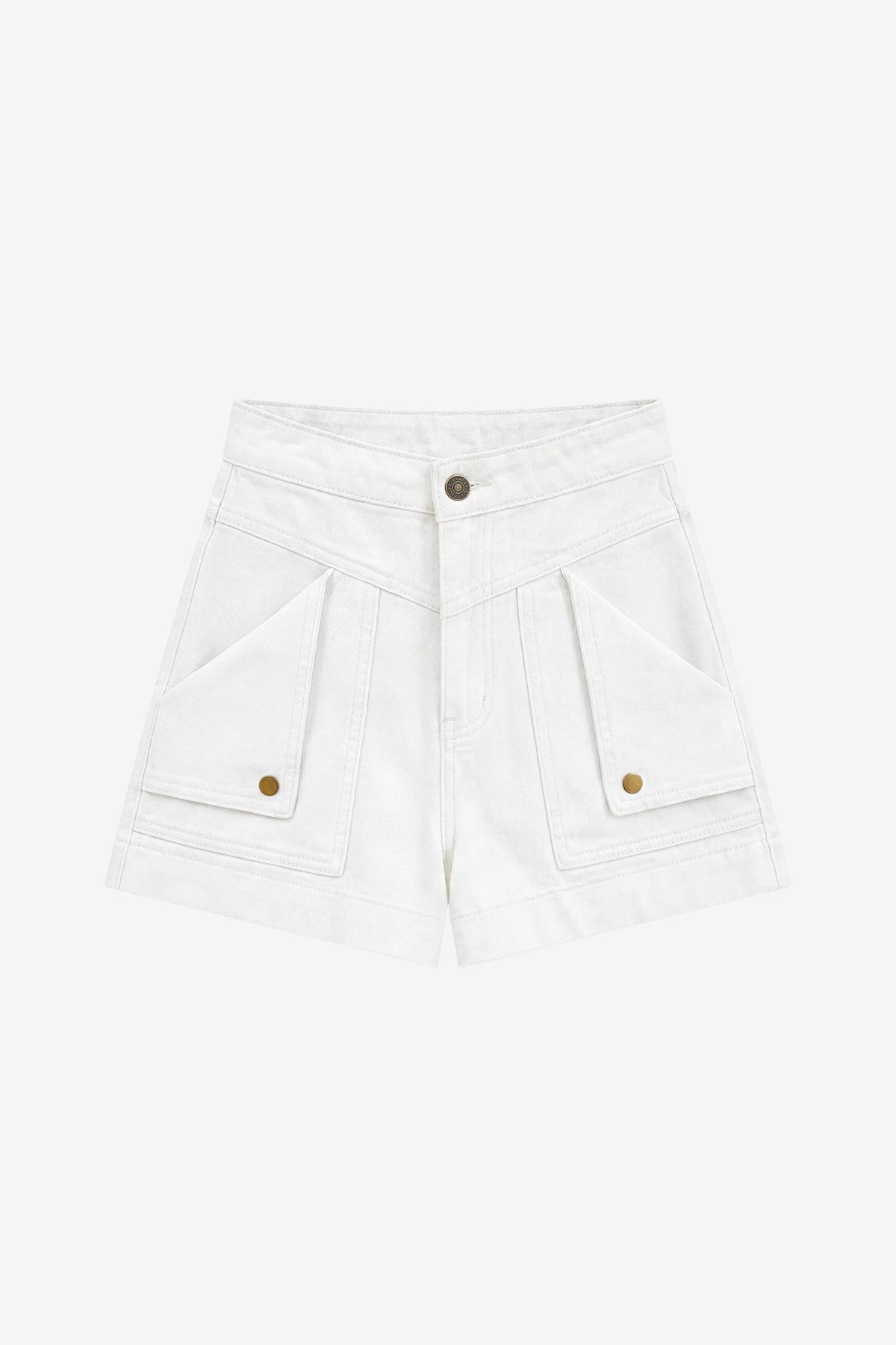 Womens White Baggy High Waisted Jean Shorts  | CicyBell