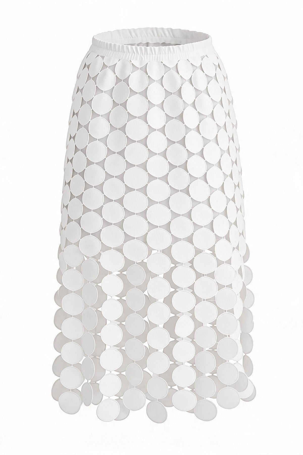 Cicy Bell Womens White Hollow Out Maxi Skirts