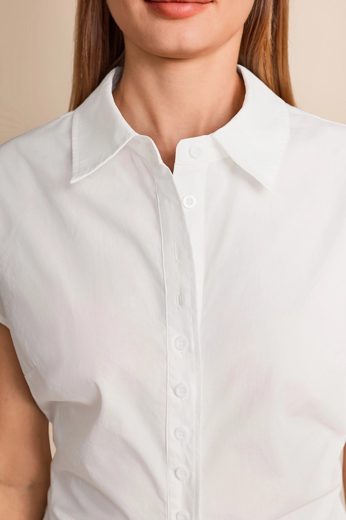Womens White Summer Button Down Shirts  | CicyBell