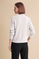 Womens White Chunky Sweaters Cardigan | Cicy Bell