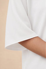 Cicy Bell Womens White Half Sleeve Sweaters