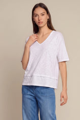 Womens White Summer V Neck T Shirts | CicyBell