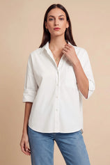 Womens White Oversized Button Down Shirts | CicyBell
