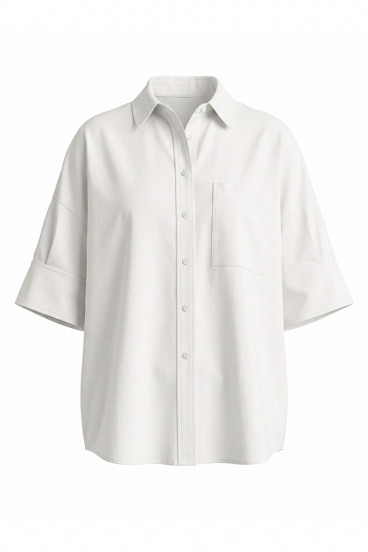Womens White Oversized Button Down Shirts | CicyBell