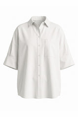 Womens White Oversized Button Down Shirts | CicyBell