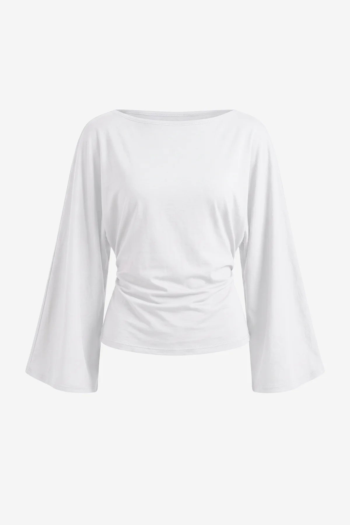 Women White Long Sleeve Wrap Tops | CicyBell