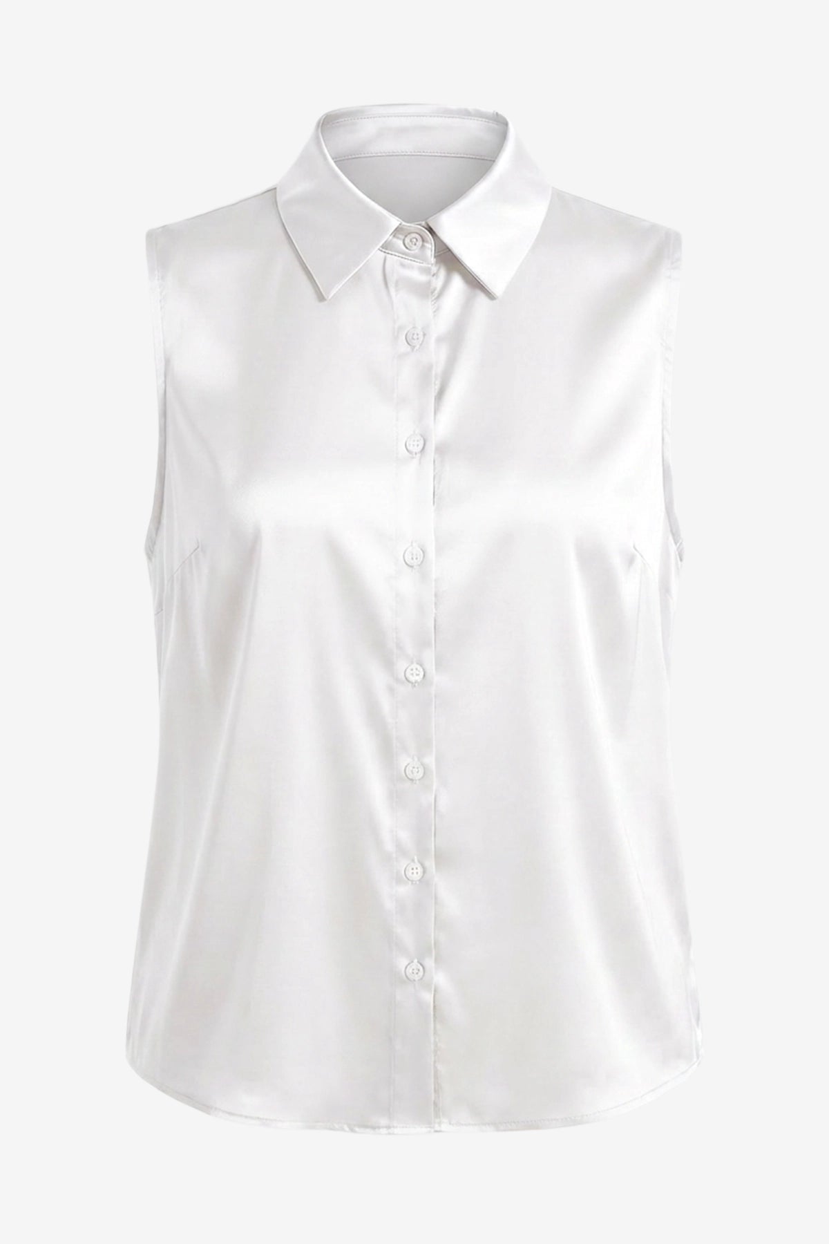 Womens White Summer Satin Tank Tops | CicyBell