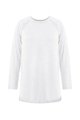 Cicy Bell Womens White Long Sleeve Tunic Tops