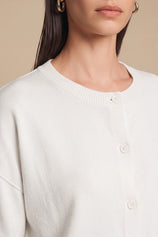 Cicy Bell Womens White Cardigan Tops