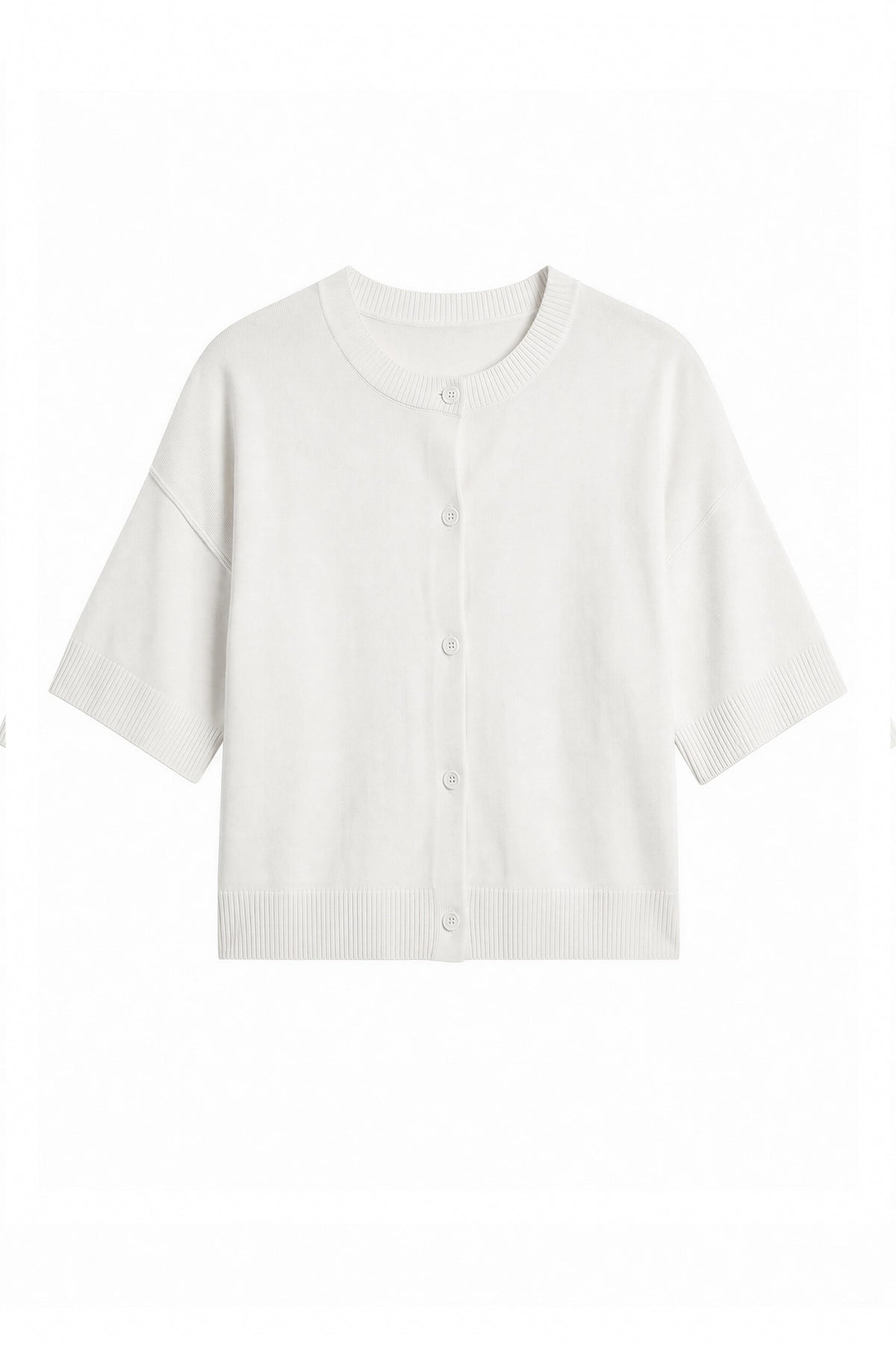 Cicy Bell Womens White Cardigan Tops