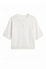Cicy Bell Womens White Cardigan Tops