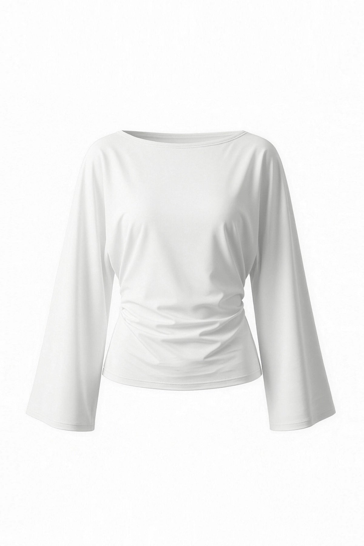 Women White Long Sleeve Wrap Tops | CicyBell