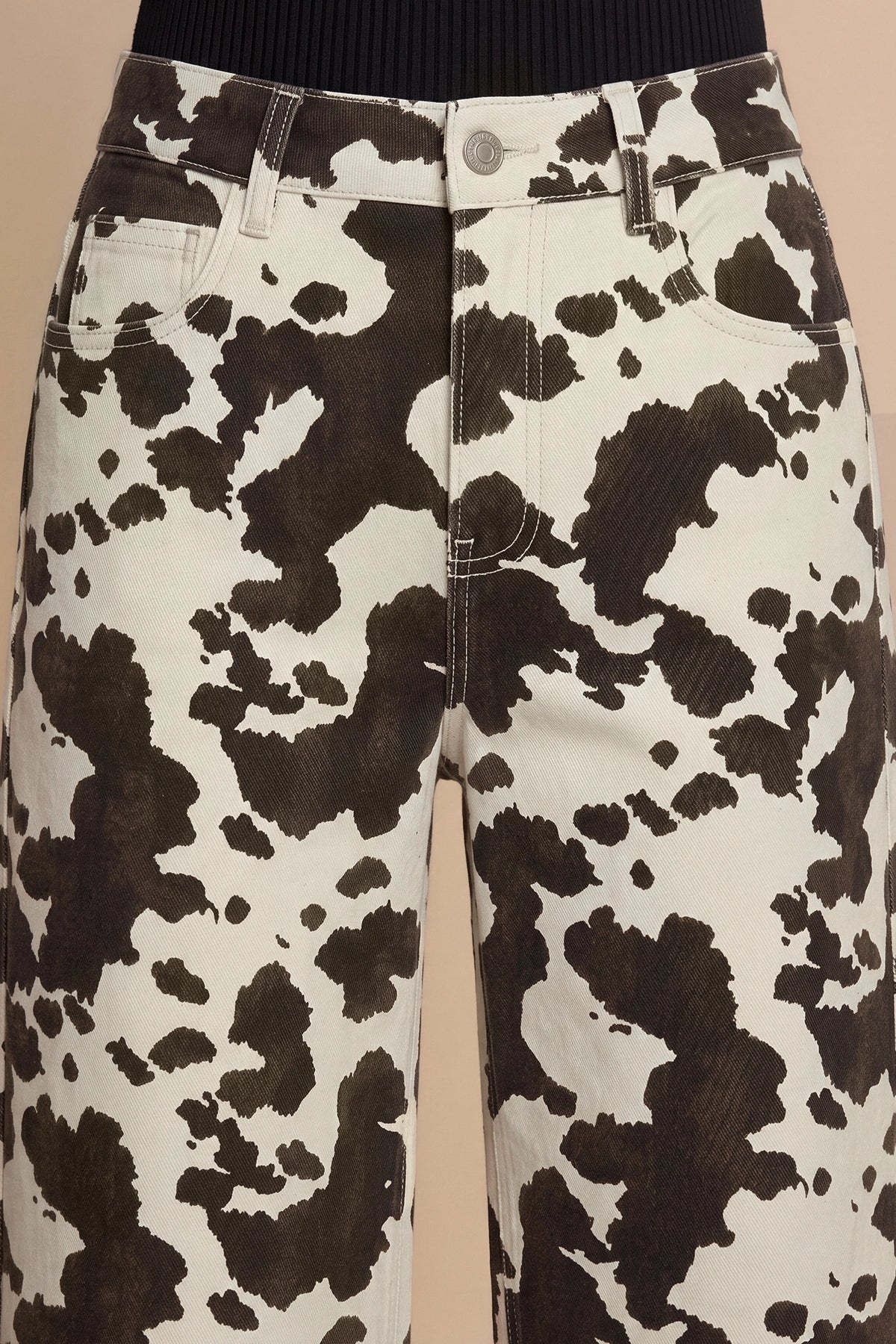 Womens White&black Straight Leg Jeans | CicyBell
