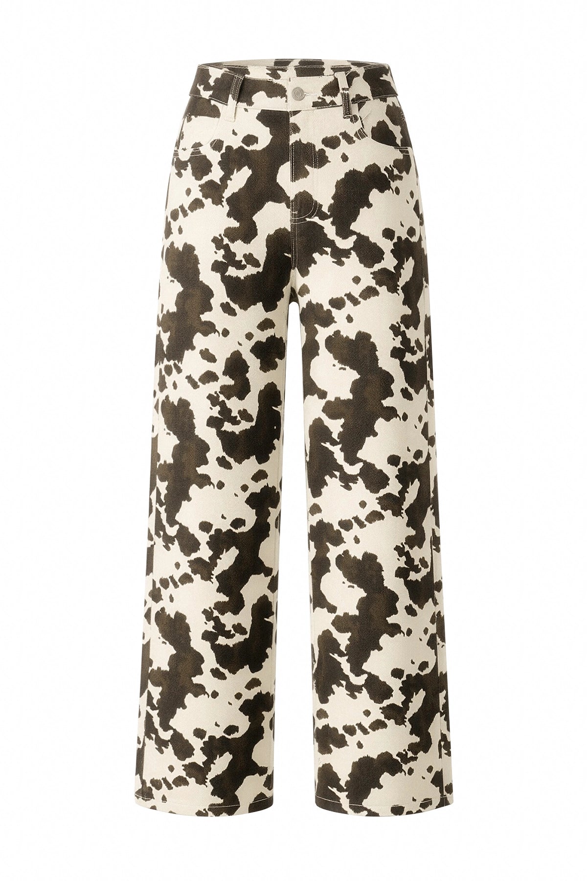 Womens White&black Straight Leg Jeans | CicyBell
