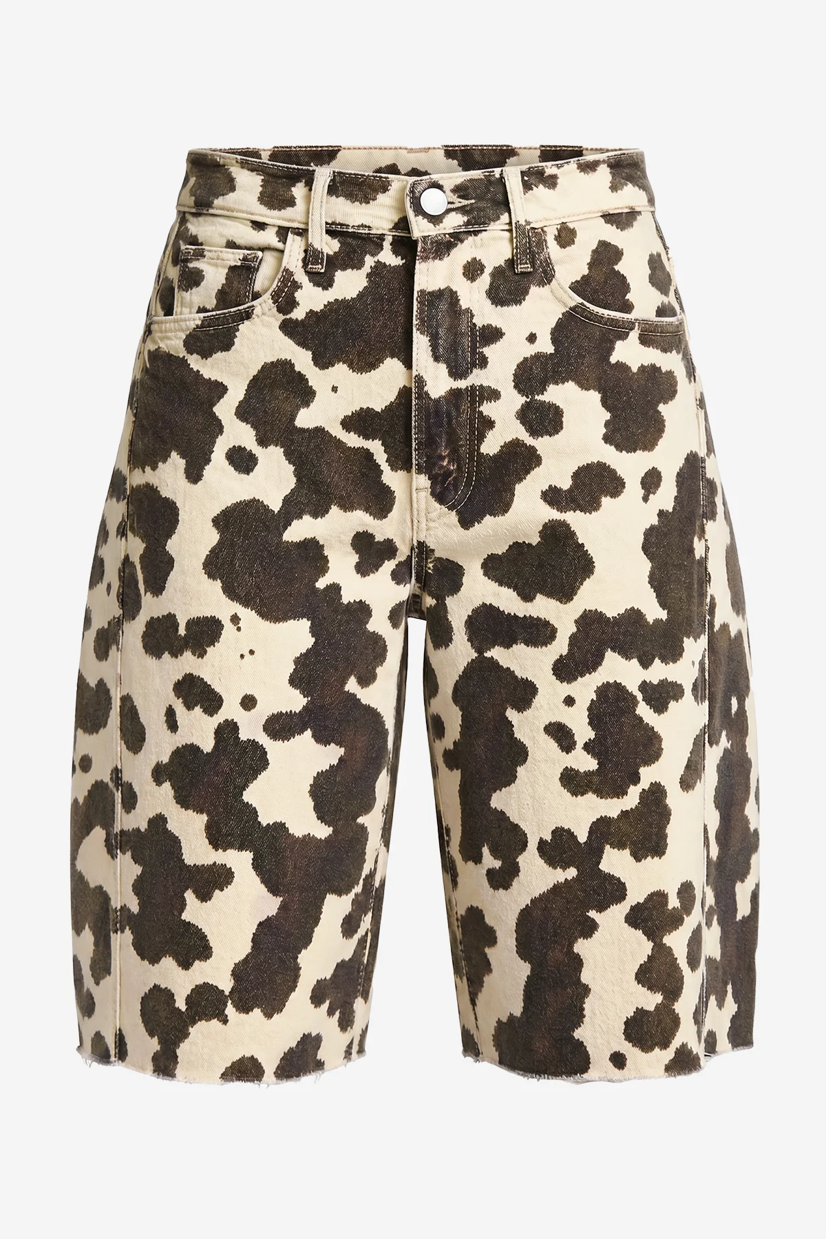 Womens White&black High Waisted Shorts | CicyBell