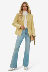 Cicy Bell Womens Yellow Business Blazers