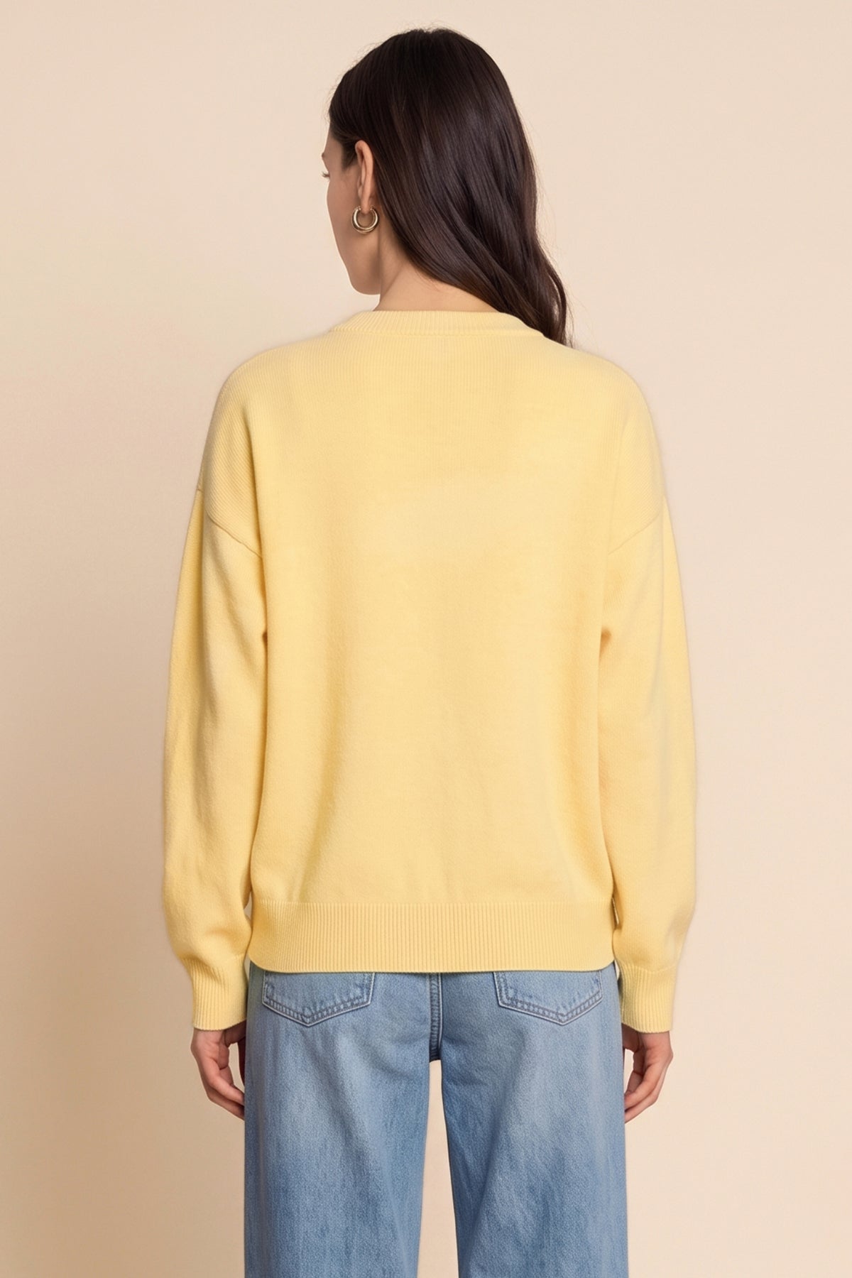 Womens Yellow Fish Graphic Knit Sweaters | CicyBell