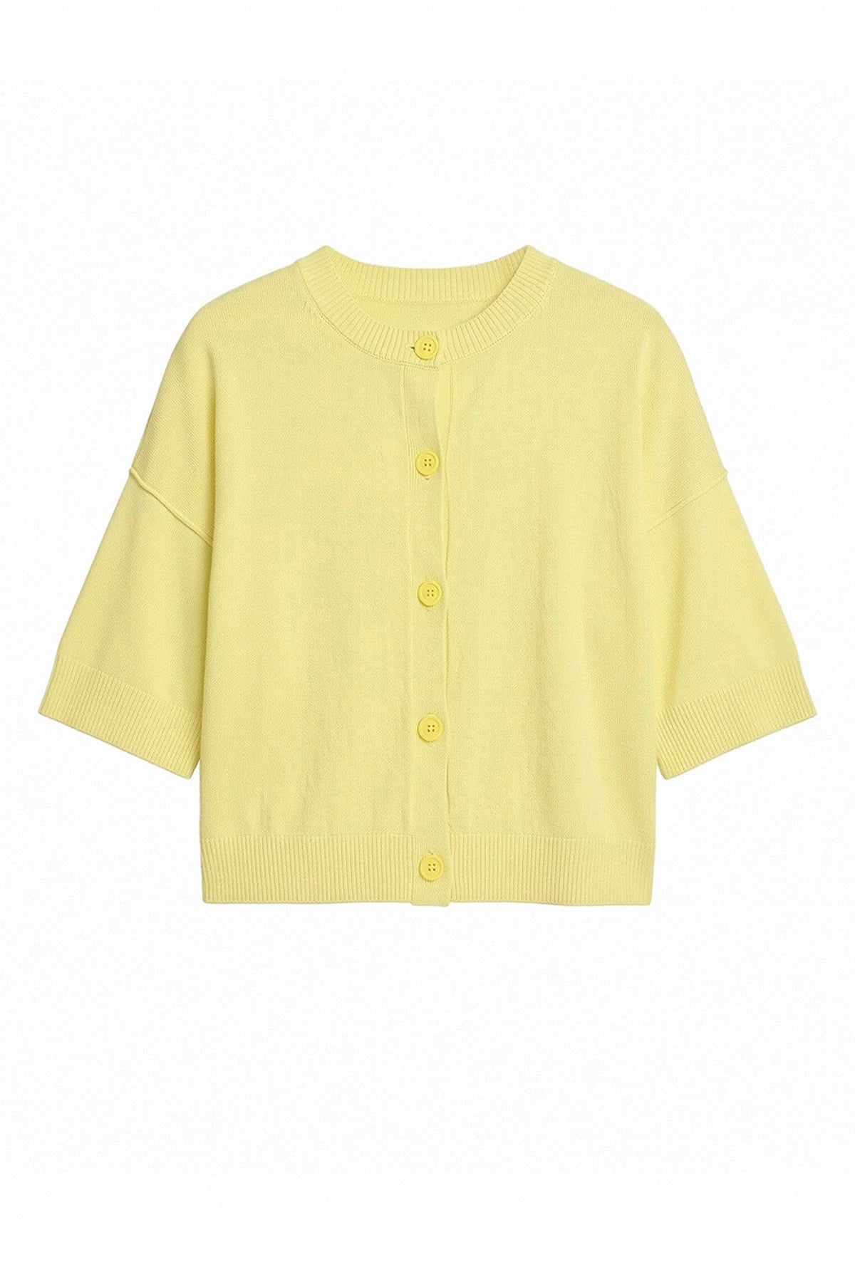 Cicy Bell Womens Yellow Cardigan Tops