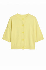 Cicy Bell Womens Yellow Cardigan Tops