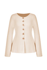 Cicy Bell Womens Apricot Button Up Cardigan Sweaters