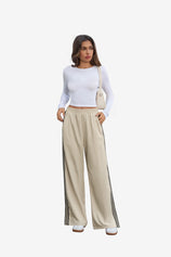 Womens Apricot Wide Leg High Waisted Pants | CicyBell