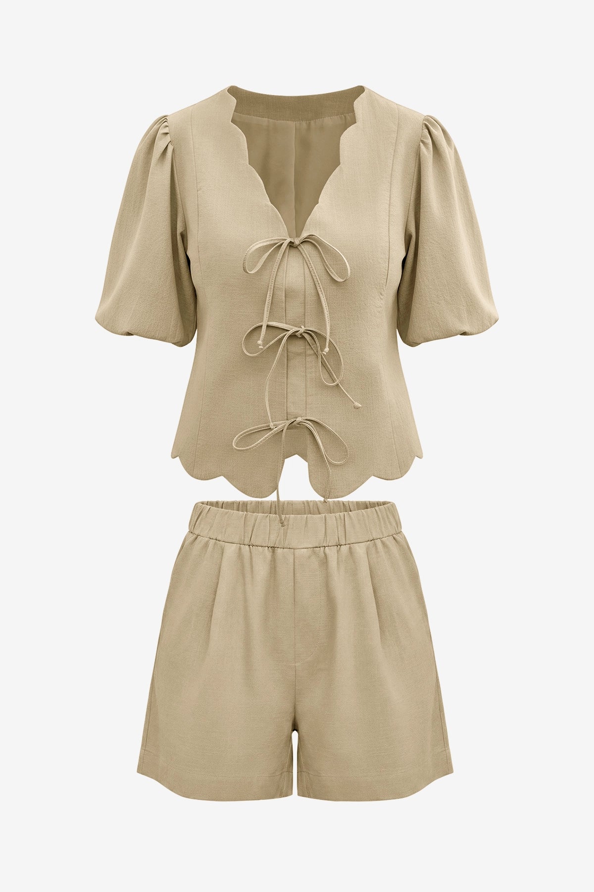 Womens Apricot Summer 2 Piece Short Sets | CicyBell
