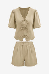Womens Apricot Summer 2 Piece Short Sets | CicyBell