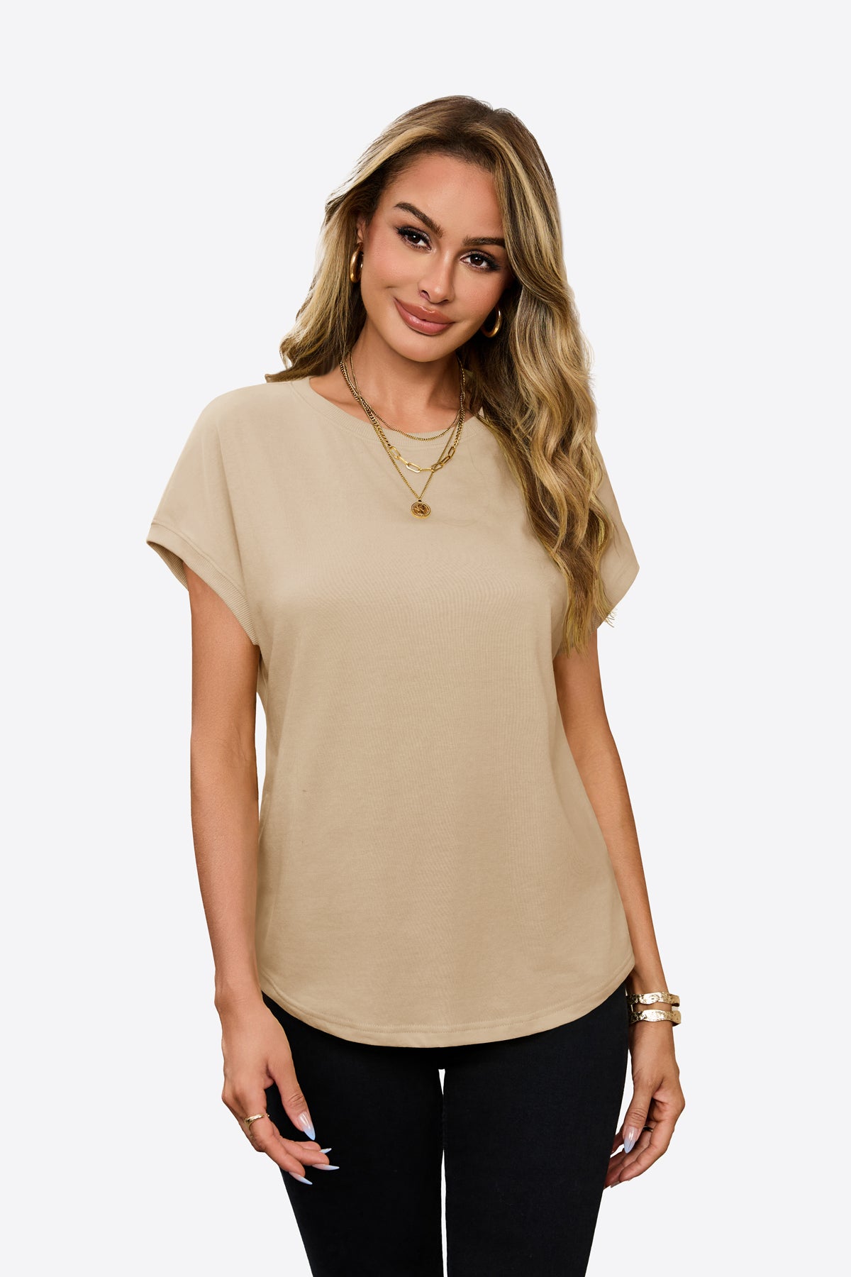 Womens Apricot Summer Cap Sleeve | CicyBell