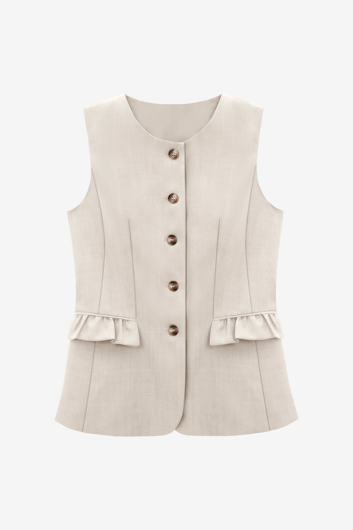 Womens Apricot Blazer Vest Tops  | CicyBell
