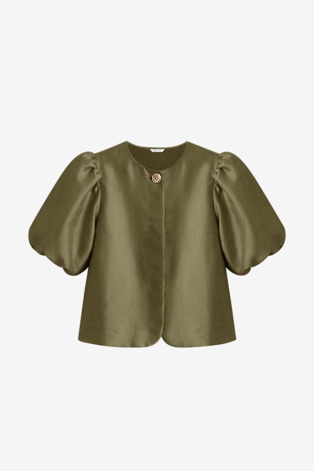 Womens Army Green Silk Satin Button Down Shirts | CicyBell