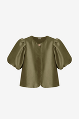 Womens Army Green Silk Satin Button Down Shirts | CicyBell