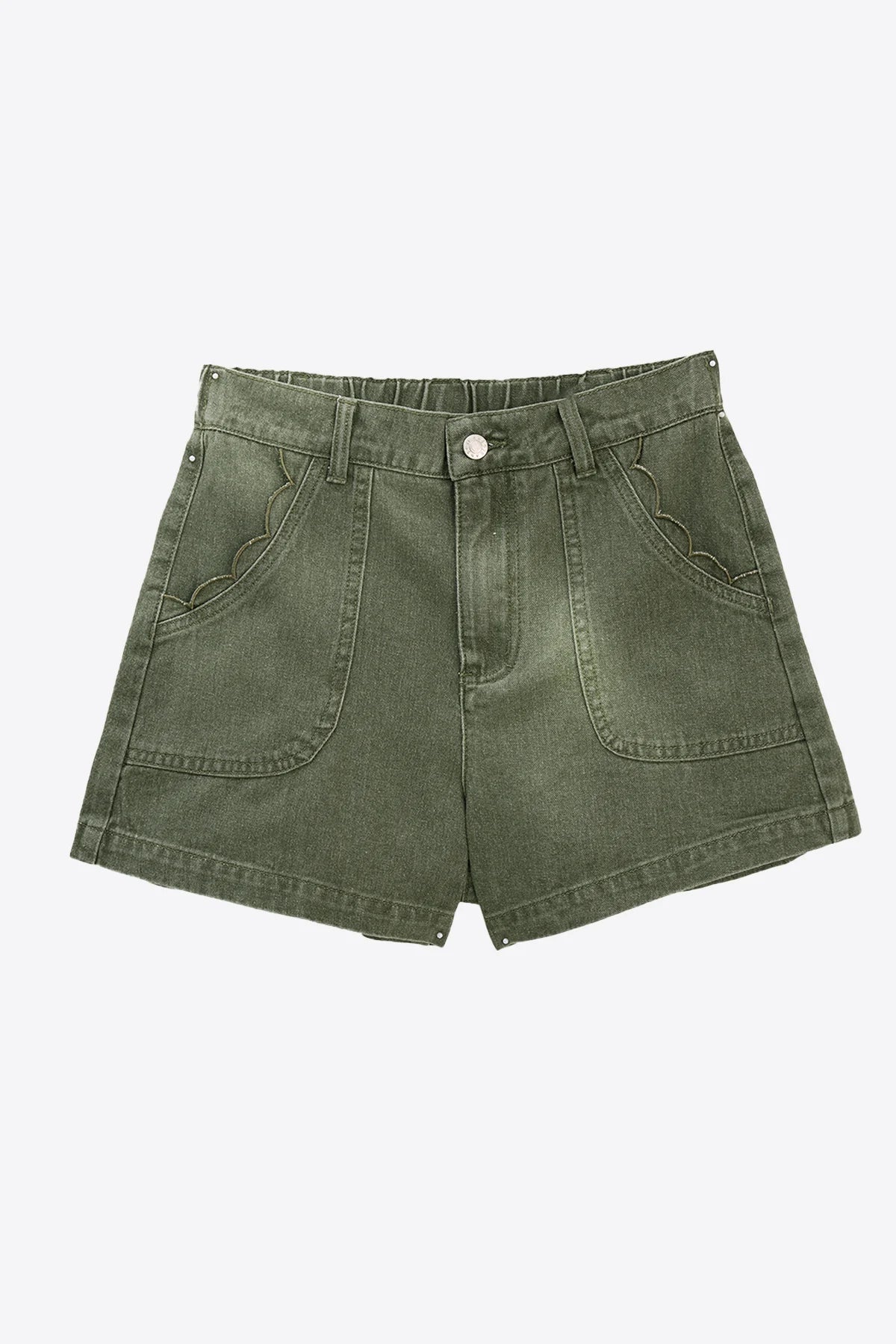 CicyBell-Womens-ArmyGreen-Shorts-J7K268_2.webp