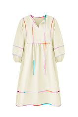 Cicy Bell Womens Beige Babydoll Mini Dresses