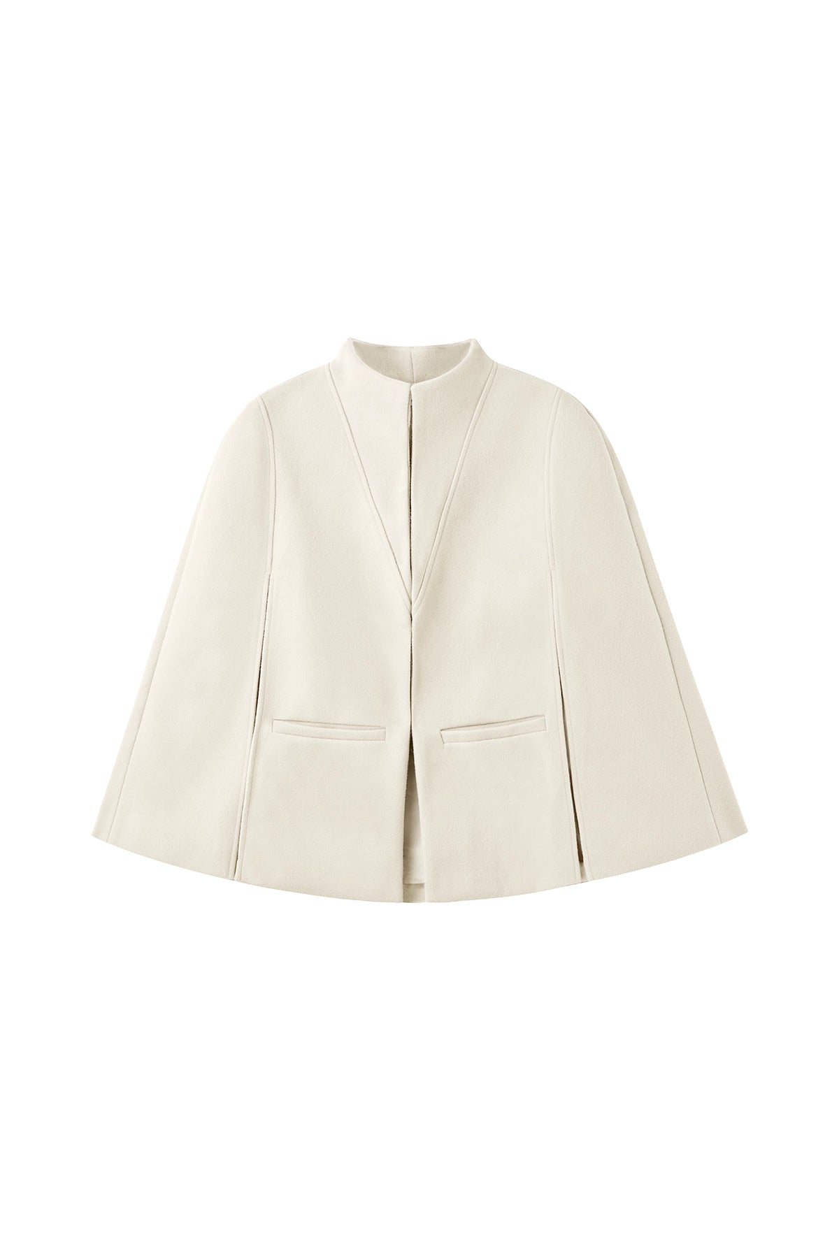 Cicy Bell Womens Beige Cape Pea Coats
