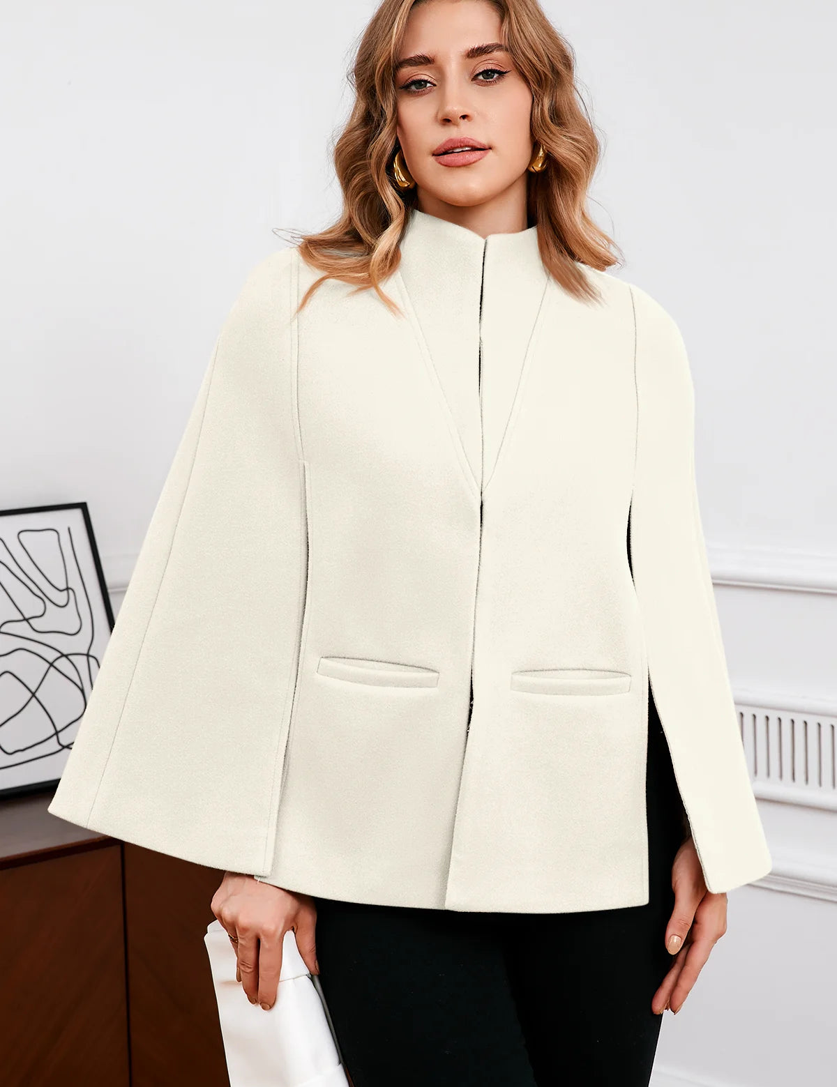 CicyBell-Womens-Beige-CapePeaCoat-H8B403_2.webp