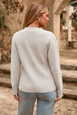 Cicy Bell Womens Beige Cardigan Sweaters