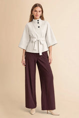 Womens Beige Cropped Trench Coat | CicyBell