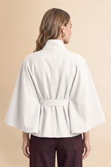 Womens Beige Cropped Trench Coat | CicyBell