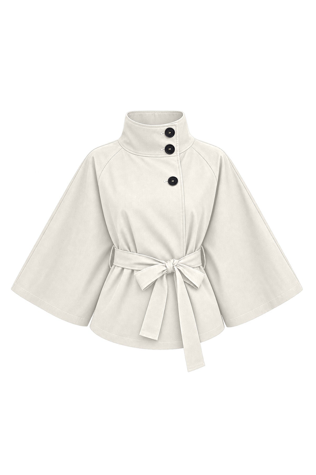 Womens Beige Cropped Trench Coat | CicyBell