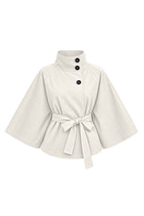 Womens Beige Cropped Trench Coat | CicyBell