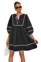 Cicy Bell Womens Black Babydoll Mini Dresses