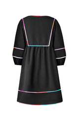 Cicy Bell Womens Black Babydoll Mini Dresses