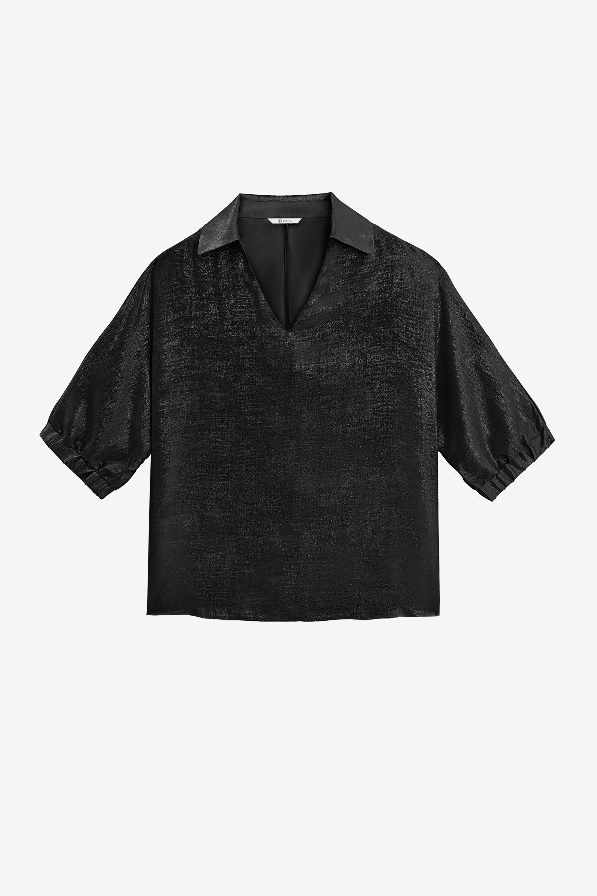 Womens Black Metallic 3/4 Sleeve | CicyBell