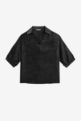 Womens Black Metallic 3/4 Sleeve | CicyBell