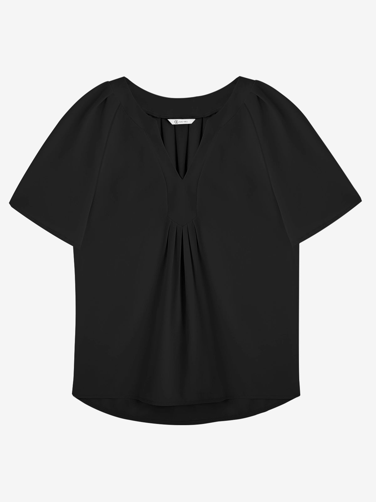Womens Black V Neck Blouse | CicyBell