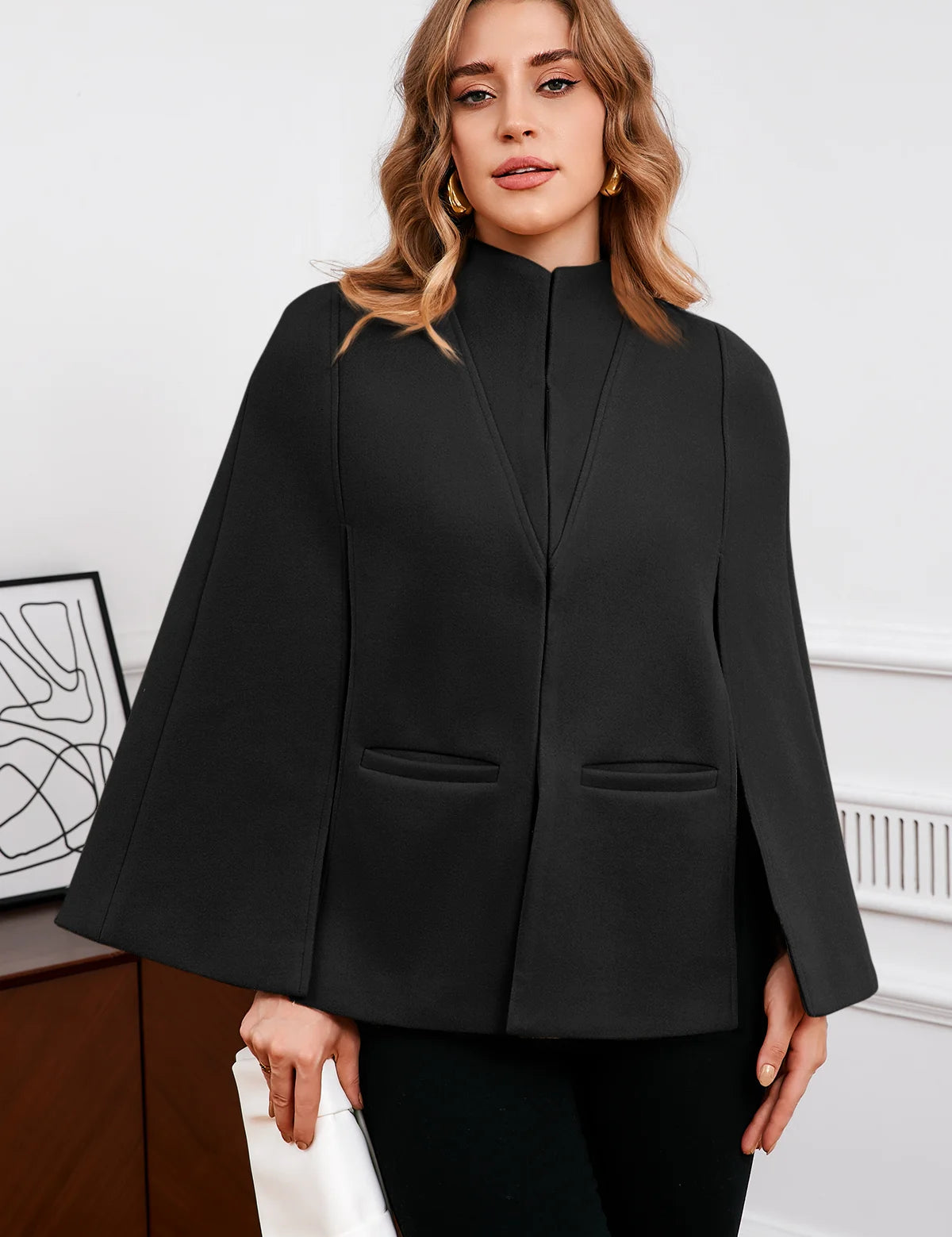 CicyBell-Womens-Black-CapePeaCoat-H8B403_2.webp
