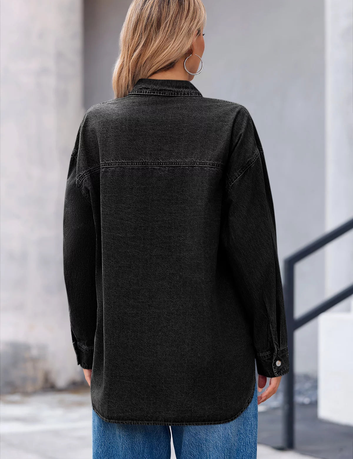CicyBell-Womens-Black-DenimShirt-H9H330_5.webp